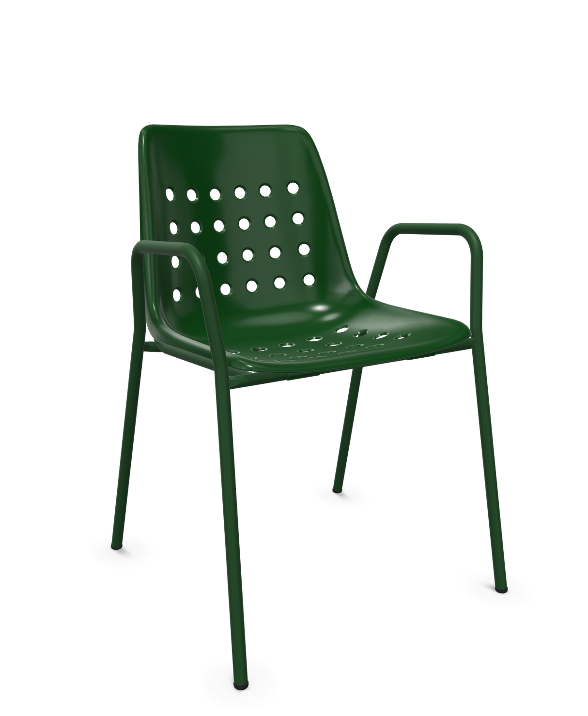 Schaffner Bermuda Fauteuil repas avec accoudoirs tubes ronds