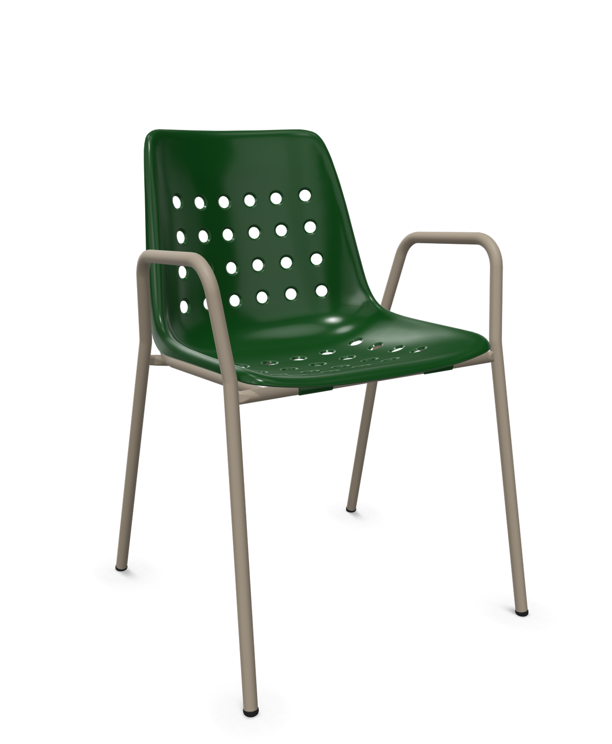 Schaffner Bermuda Fauteuil repas avec accoudoirs tubes ronds