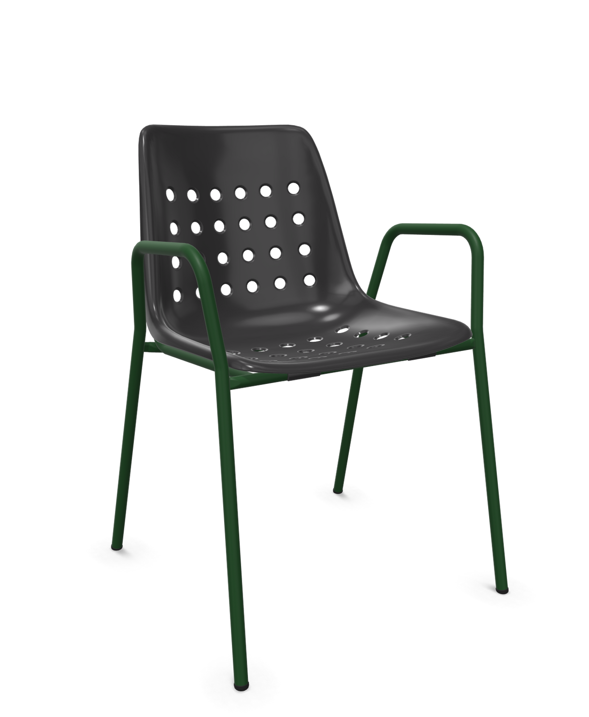 Schaffner Bermuda Fauteuil repas avec accoudoirs tubes ronds