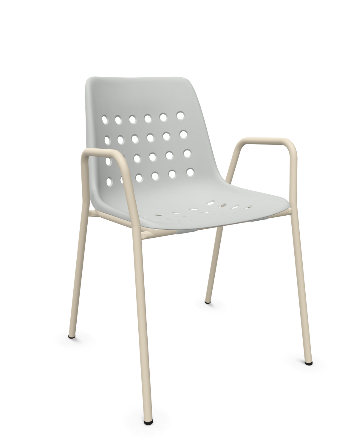 Schaffner Bermuda Fauteuil repas avec accoudoirs tubes ronds