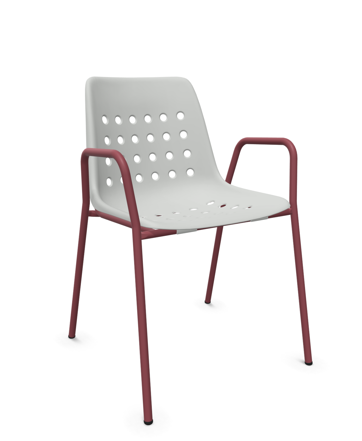 Schaffner Bermuda Fauteuil repas avec accoudoirs tubes ronds