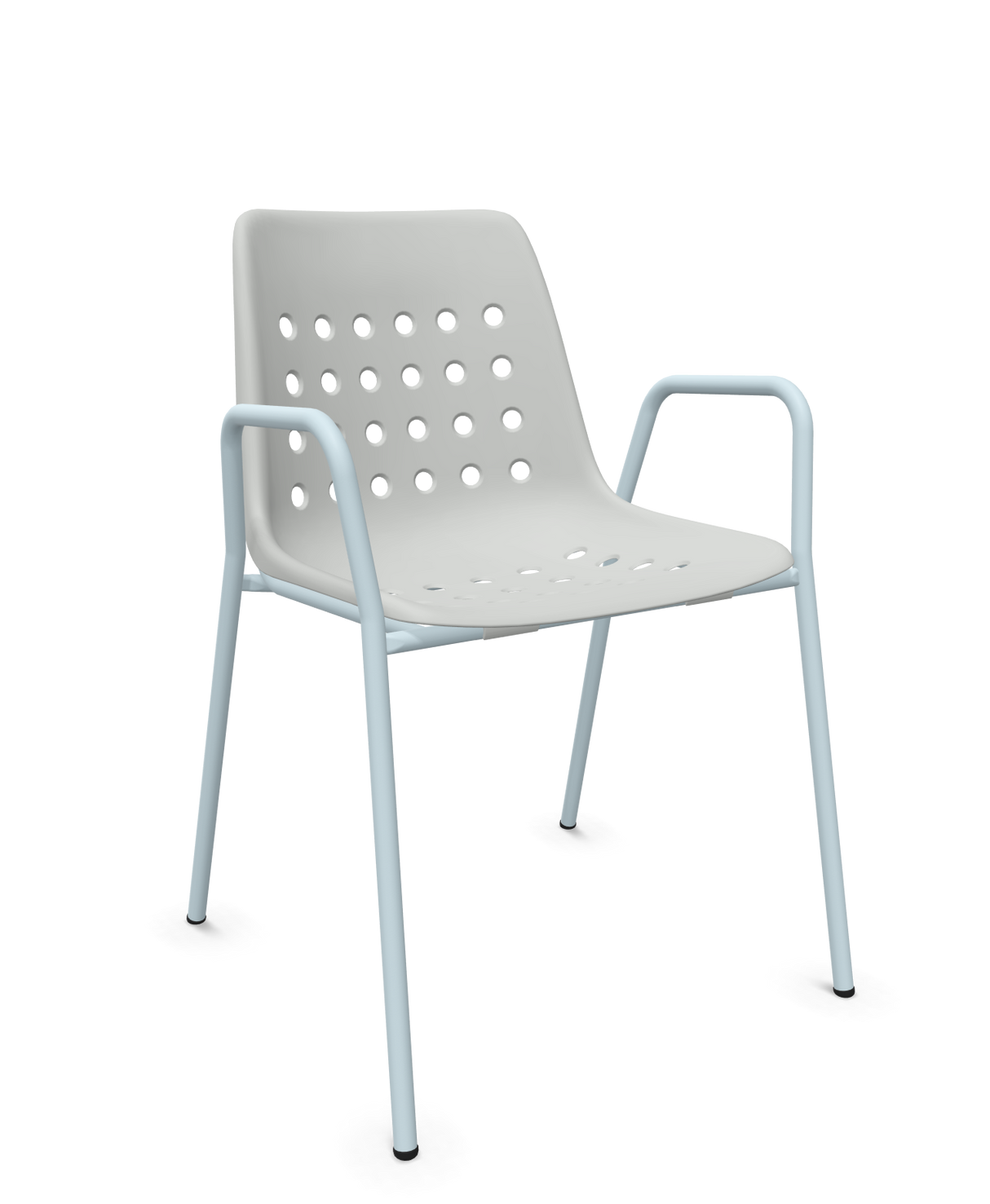 Schaffner Bermuda Fauteuil repas avec accoudoirs tubes ronds