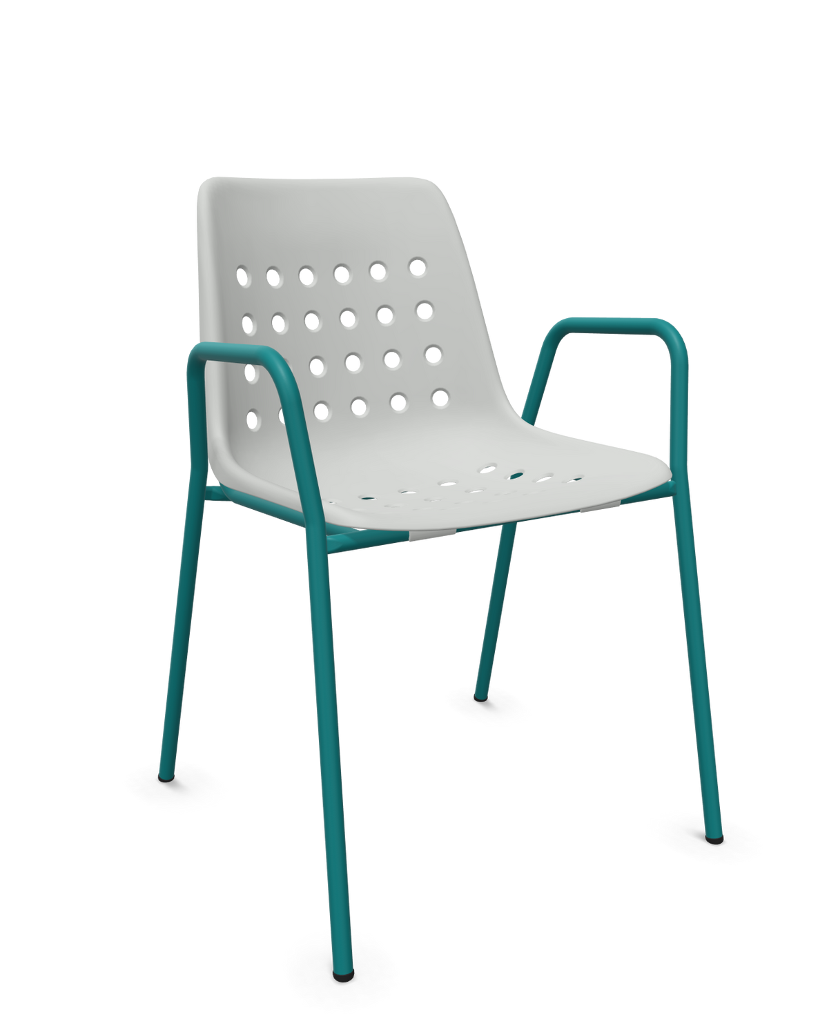 Schaffner Bermuda Fauteuil repas avec accoudoirs tubes ronds