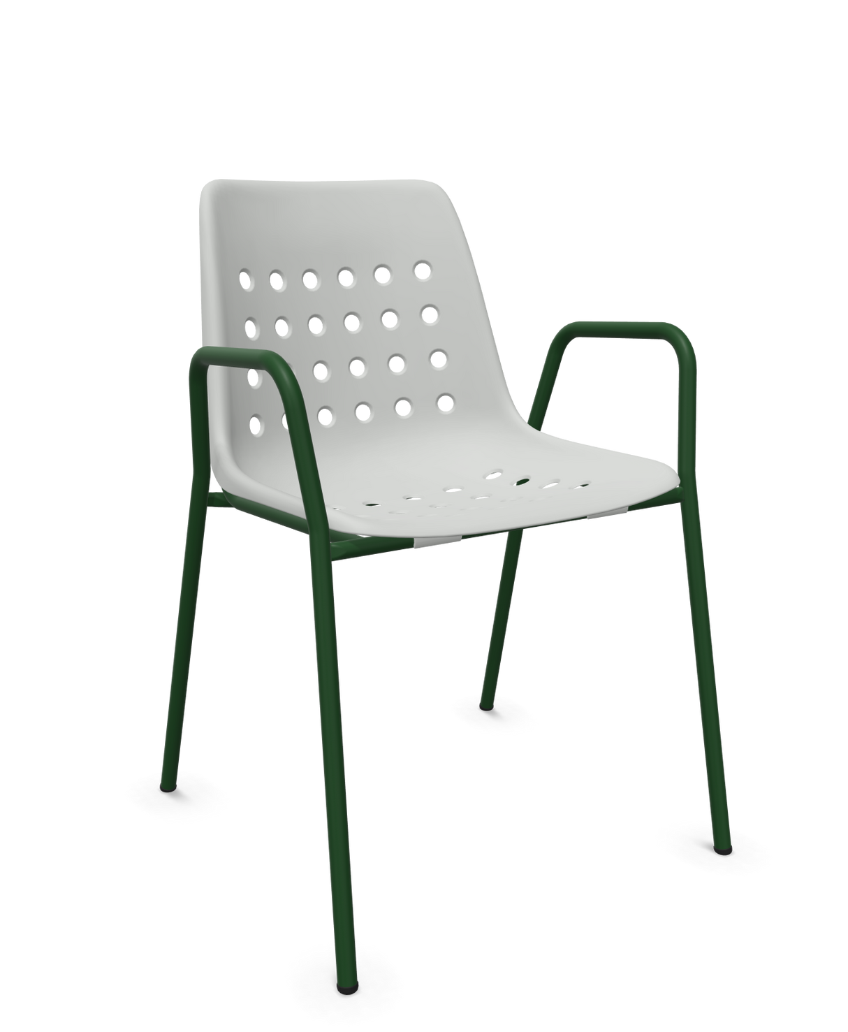 Schaffner Bermuda Fauteuil repas avec accoudoirs tubes ronds