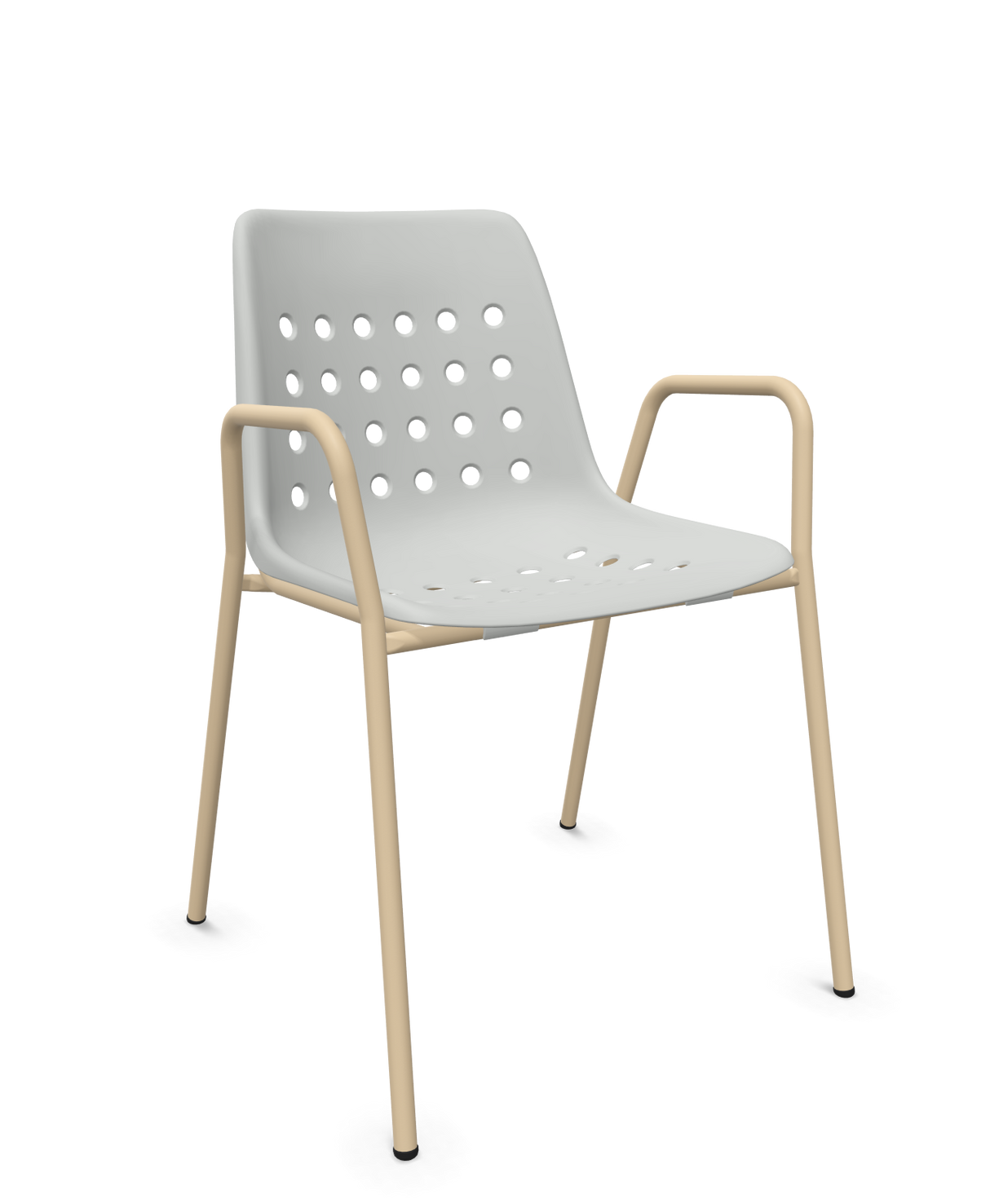 Schaffner Bermuda Fauteuil repas avec accoudoirs tubes ronds