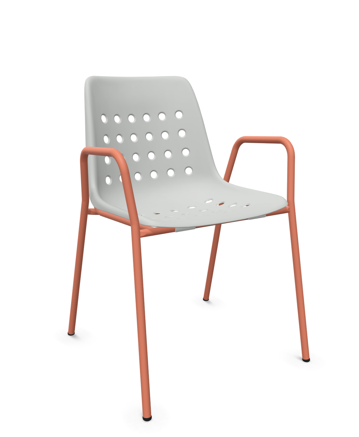Schaffner Bermuda Fauteuil repas avec accoudoirs tubes ronds
