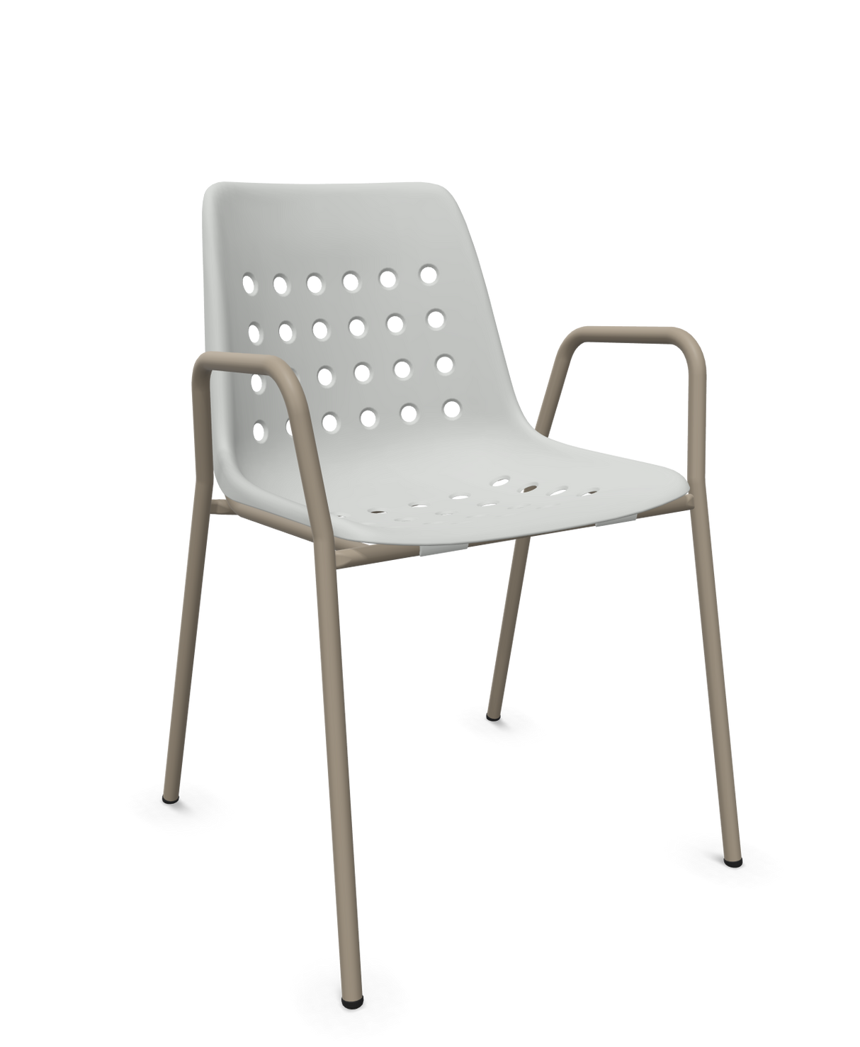 Schaffner Bermuda Fauteuil repas avec accoudoirs tubes ronds