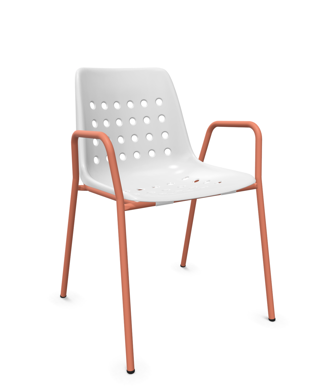 Schaffner Bermuda Fauteuil repas avec accoudoirs tubes ronds