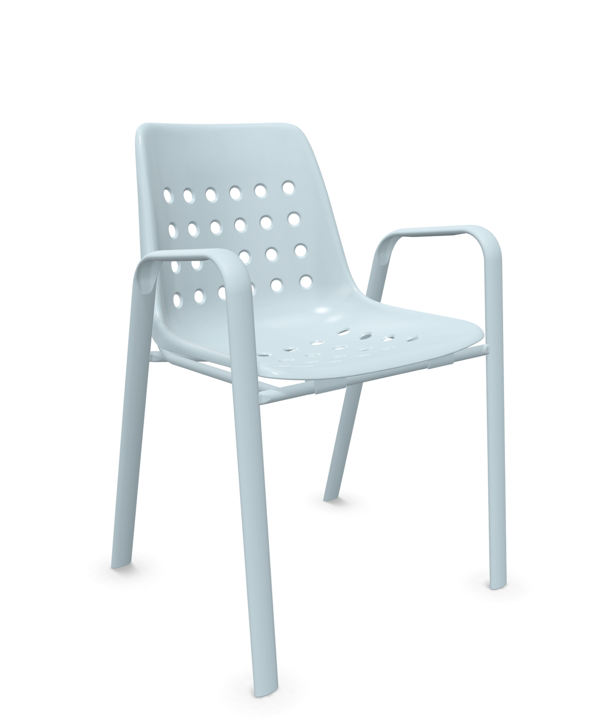 Schaffner Bermuda Fauteuil repas avec accoudoirs tubes ovales