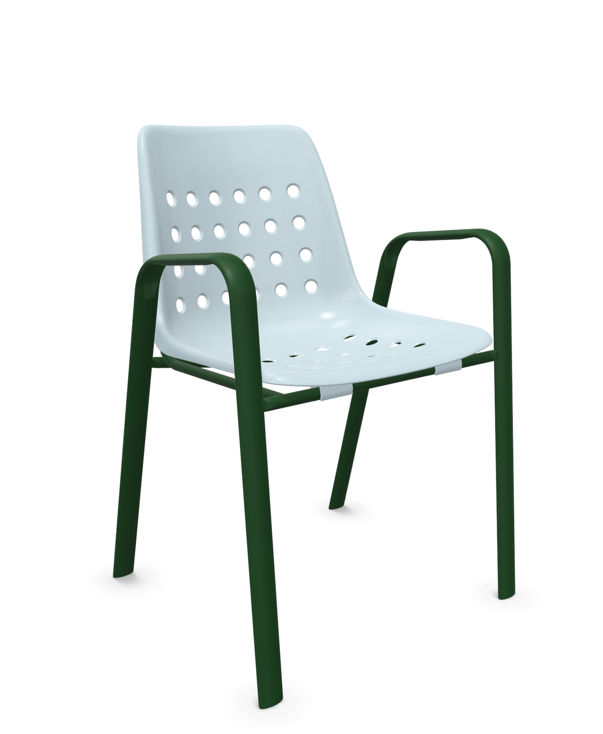 Schaffner Bermuda Fauteuil repas avec accoudoirs tubes ovales