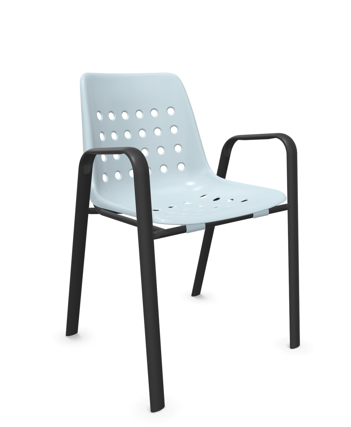 Schaffner Bermuda Fauteuil repas avec accoudoirs tubes ovales