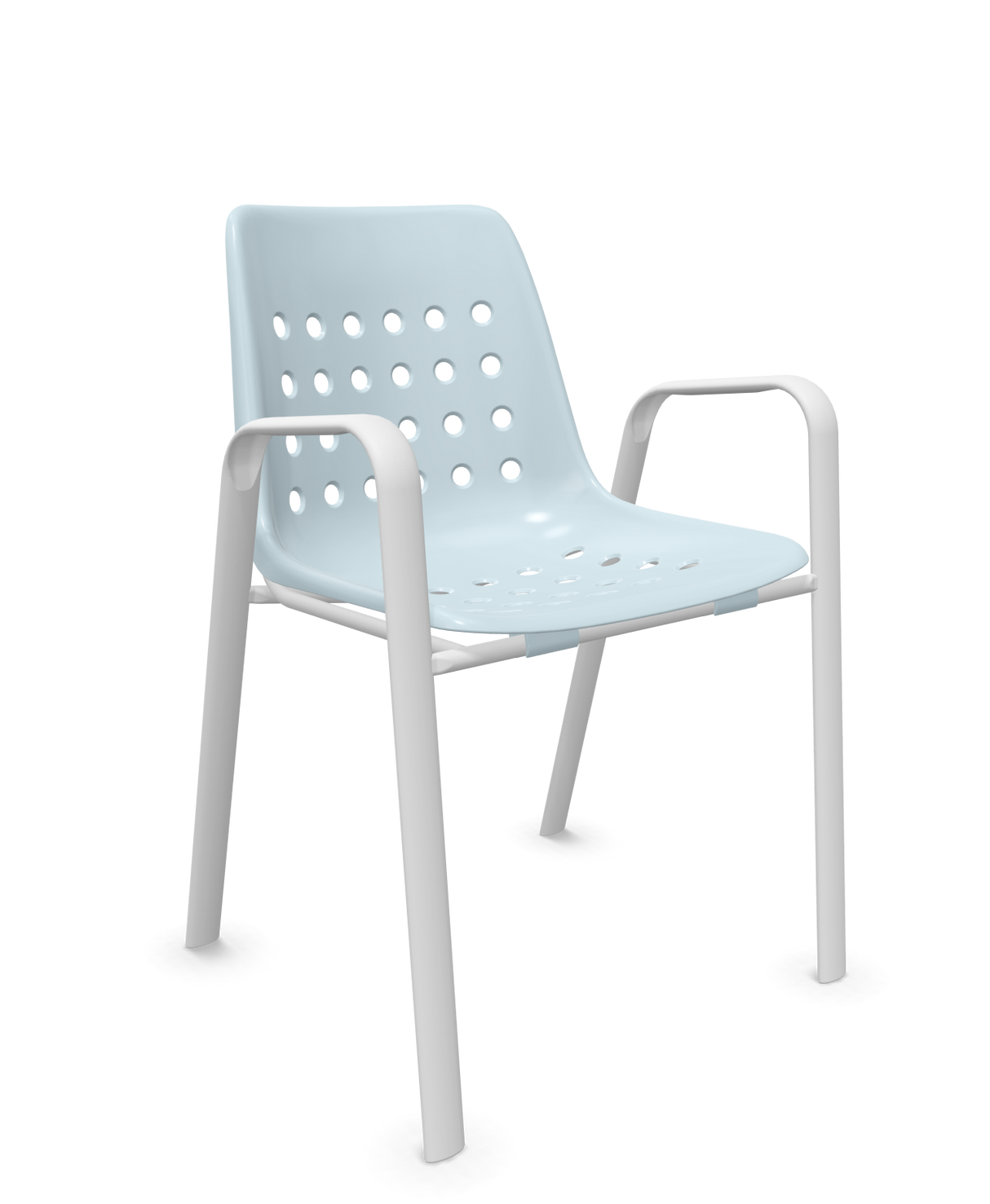 Schaffner Bermuda Fauteuil repas avec accoudoirs tubes ovales