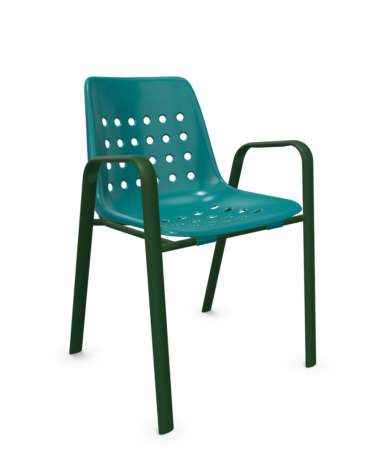 Schaffner Bermuda Fauteuil repas avec accoudoirs tubes ovales