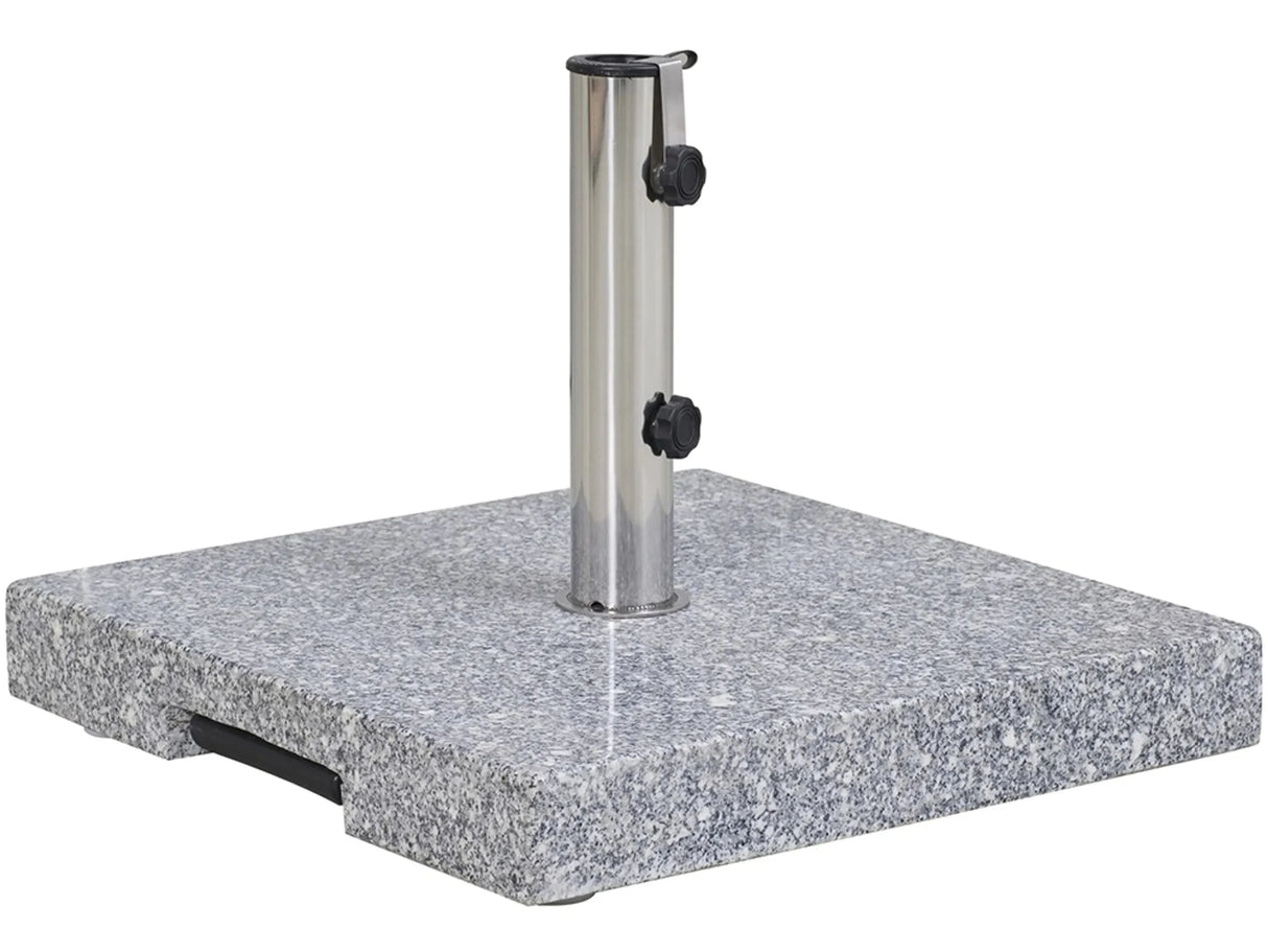 Siena Garden Socle granite 50x50cm avec roulettes et poigné télescopique 45kg