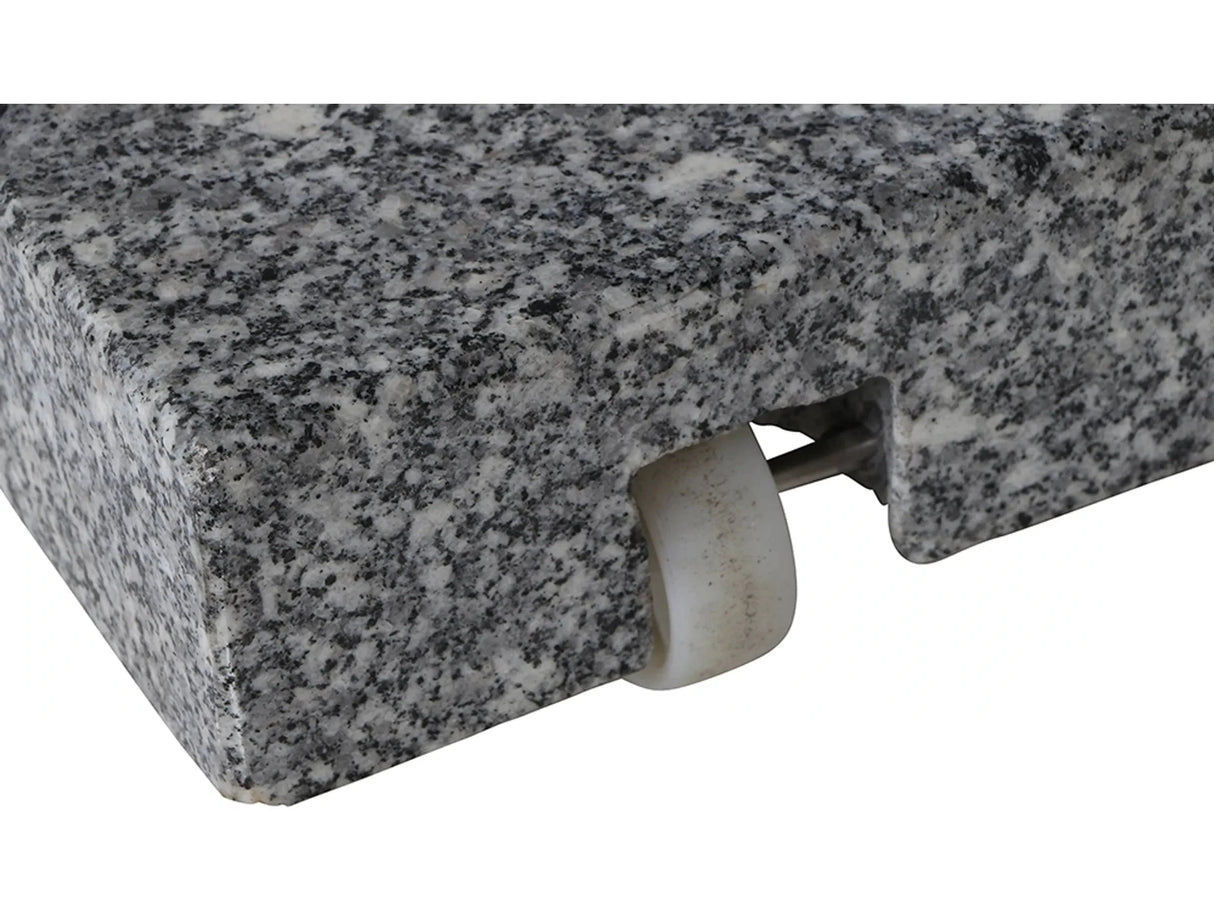 Siena Garden Socle granite 50x50cm avec roulettes et poigné télescopique 45kg