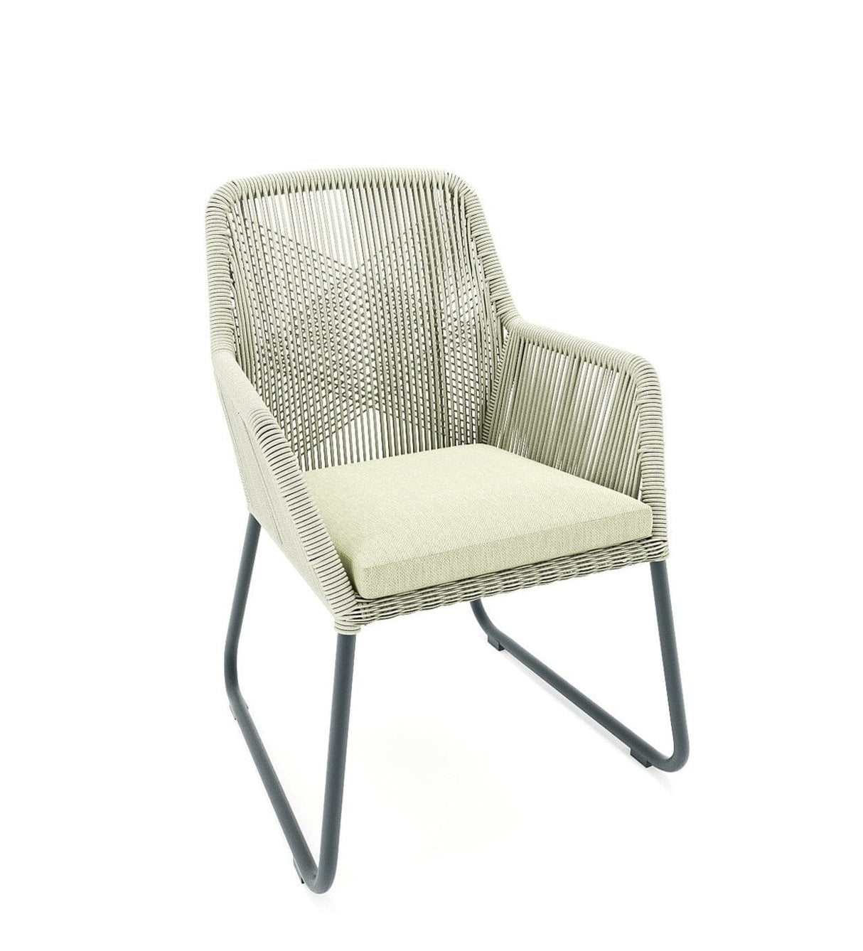 SIT Mobilia Allanis Fauteuil repas Pieds luge avec coussin Light Green 50 - Calasaona Light Green 130