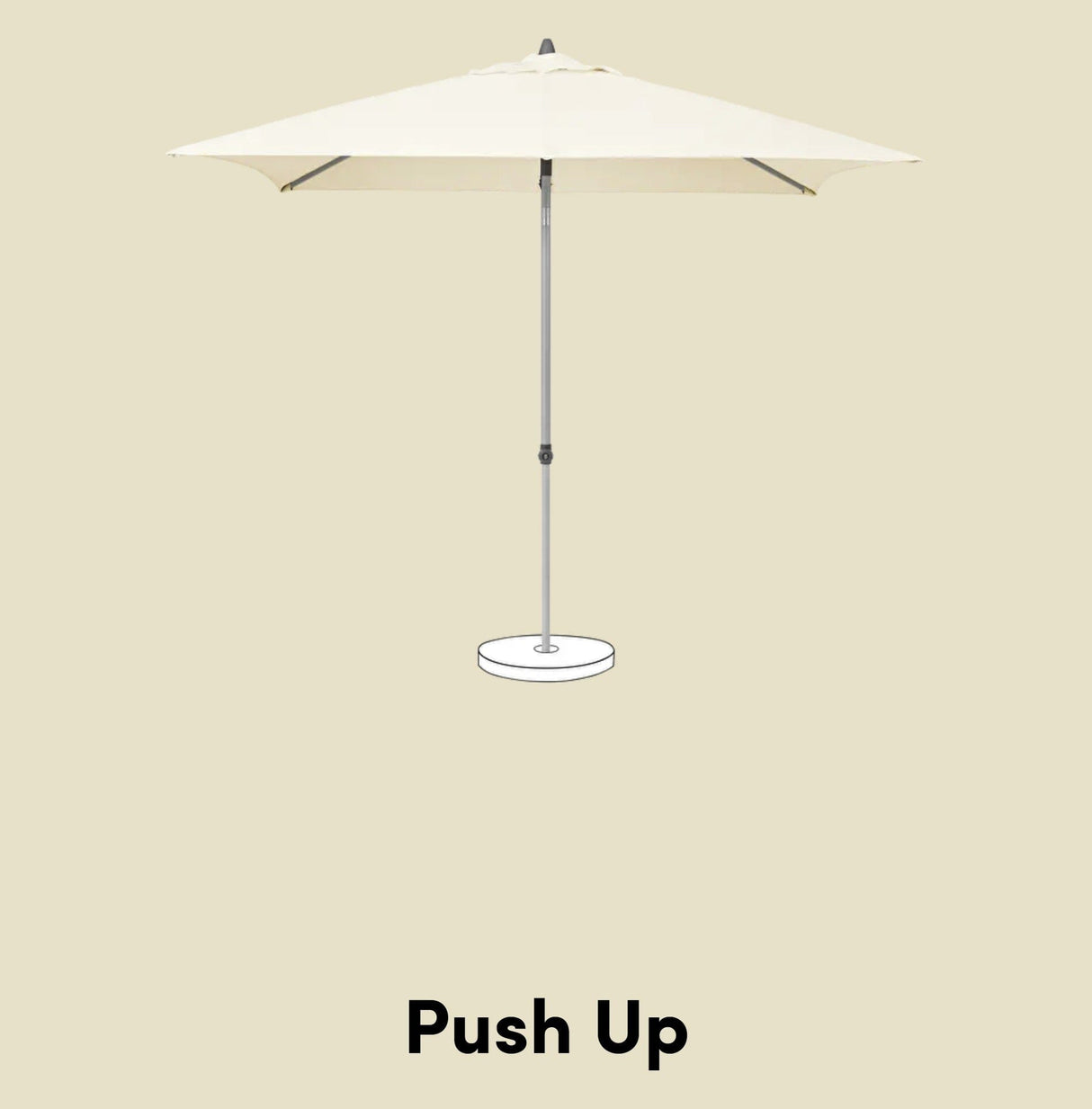 Suncomfort by Glatz Mât inférieur pour Parasol Push Up