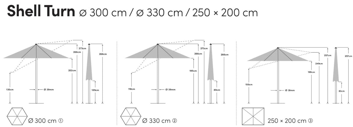 Suncomfort by Glatz Parasol Shell Turn