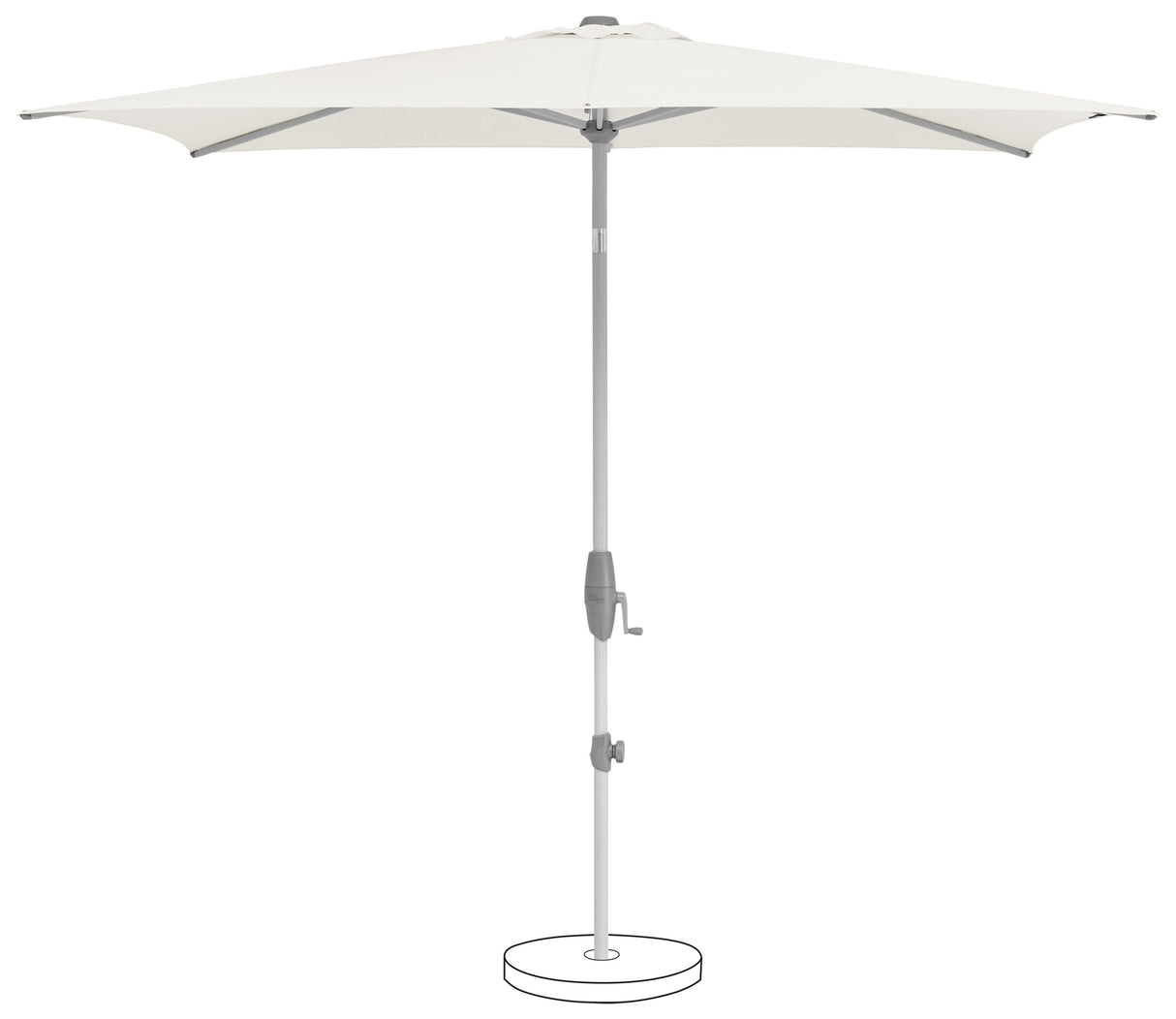 Suncomfort by Glatz Parasol Shell Turn Modèle 2025 250x200cm Sand white 050