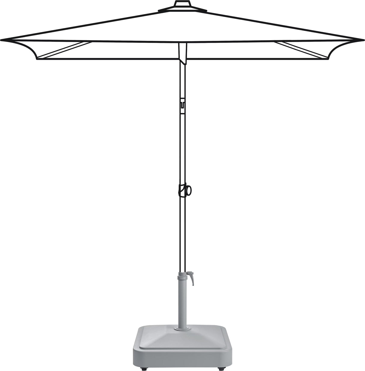 Suncomfort by Glatz Socle avec roues à remplir max. 50kg