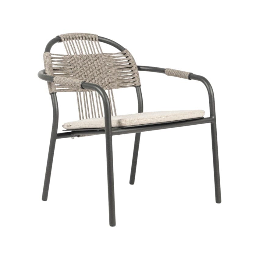 Vincent Sheppard Cleo Lounge Chair, coussin non inclus Fossil Grey + Misty Dots