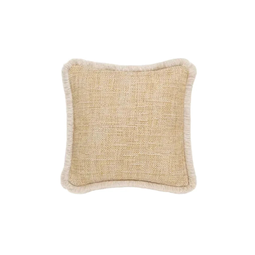Vincent Sheppard Coussin déco Indira 40x40cm petites franges Saffron (Cat.G)