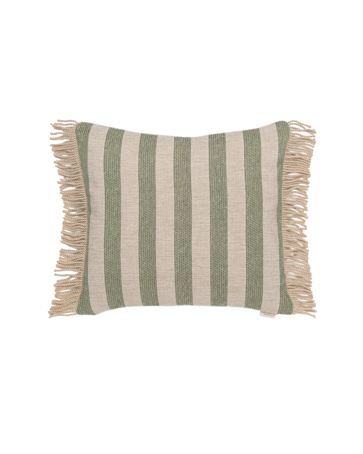 Vincent Sheppard Coussin déco Indira 50x45cm grandes franges Fez Green (Cat.G)