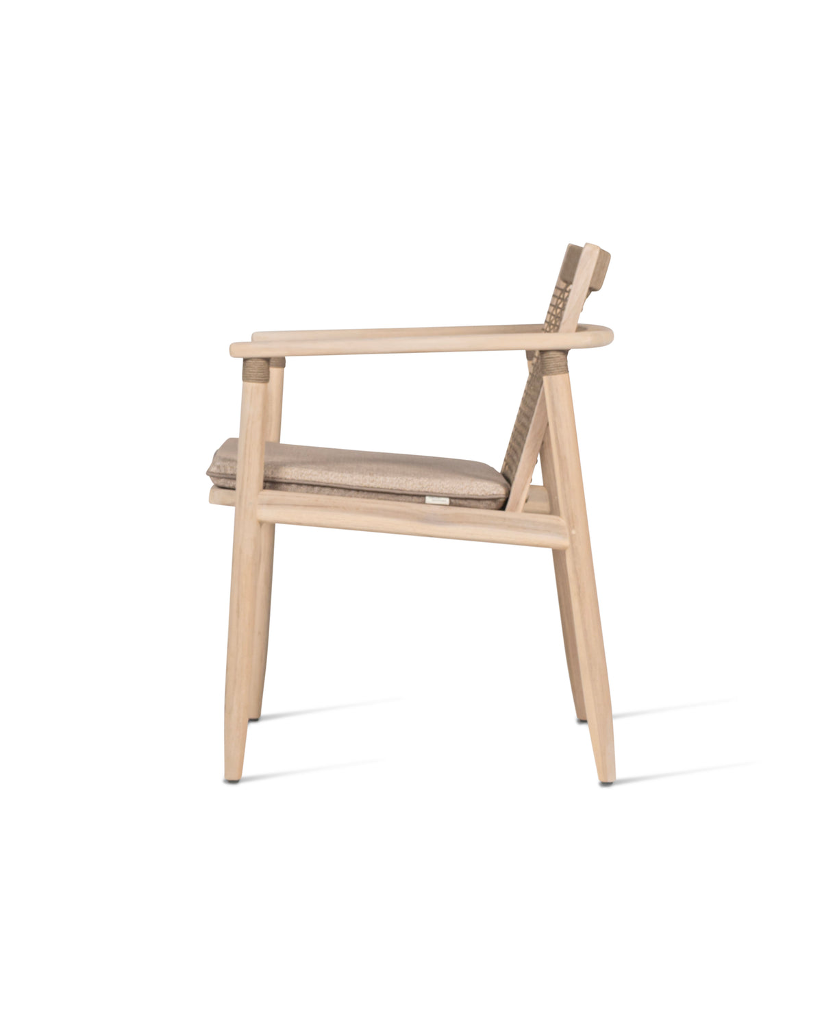 Vincent Sheppard David dining armchair – Aged teak, Grège