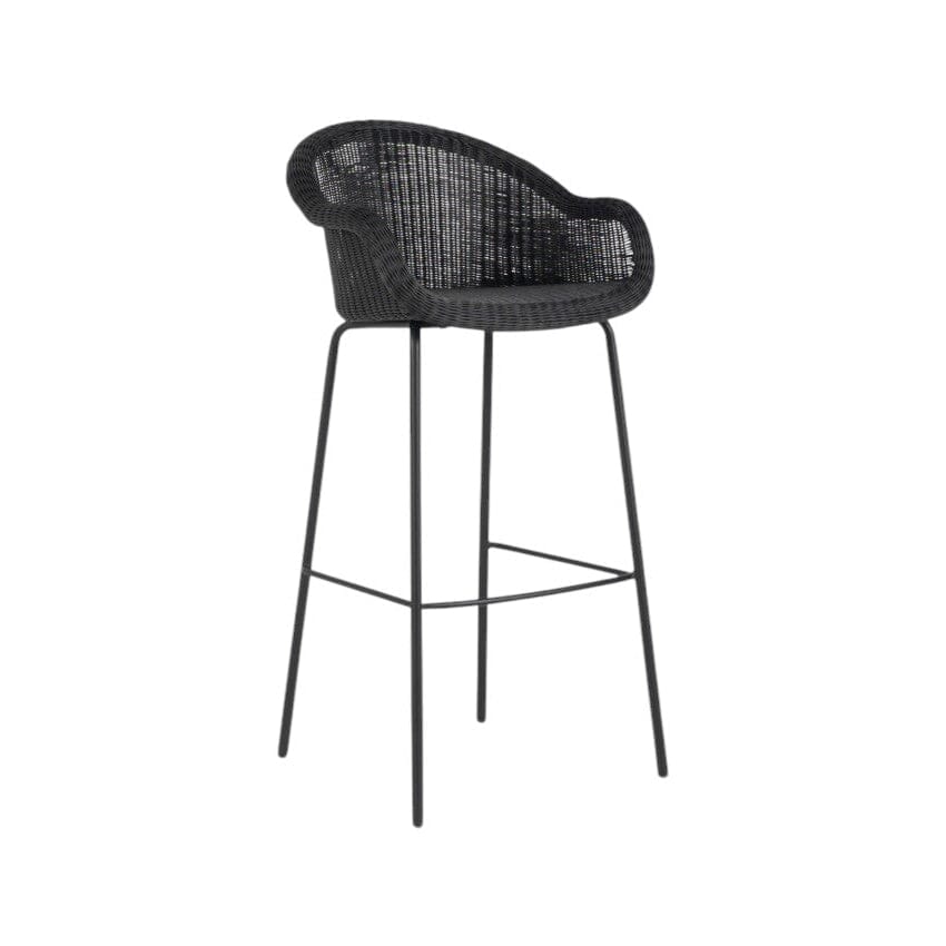 Vincent Sheppard Edgard Bar Stool Piètement acier Acier Black Mocca