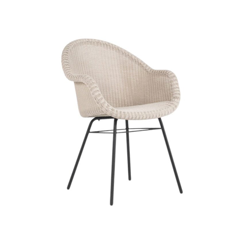 Vincent Sheppard Edgard Dining Chair Piètement acier Acier Black Old Lace