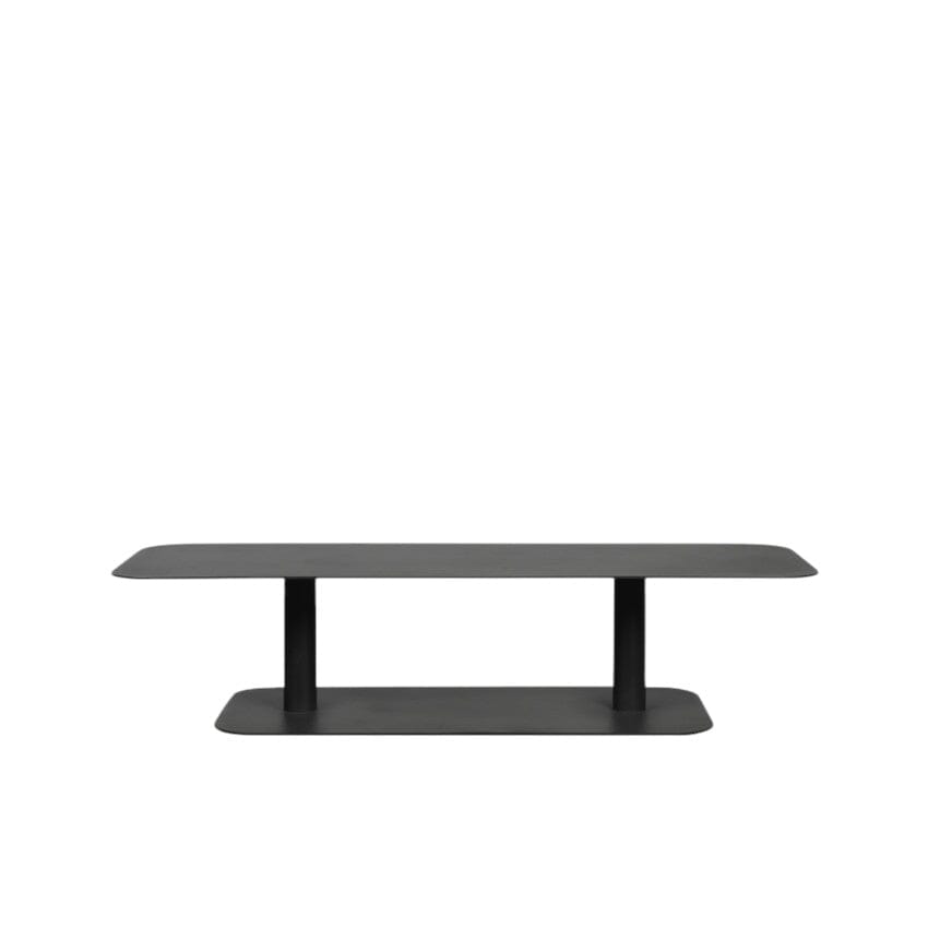 Vincent Sheppard Kodo Table basse 127x43cm H:31cm Plateau Aluminium Structure Fossil Grey + plateau Aluminium Fossil Grey