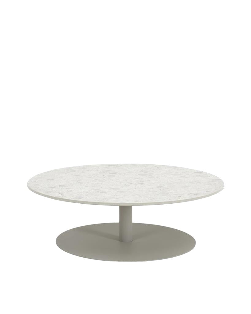 Vincent Sheppard Kodo Table basse Ø68cm plateau en céramique Structure Dune white + Plateau Shards