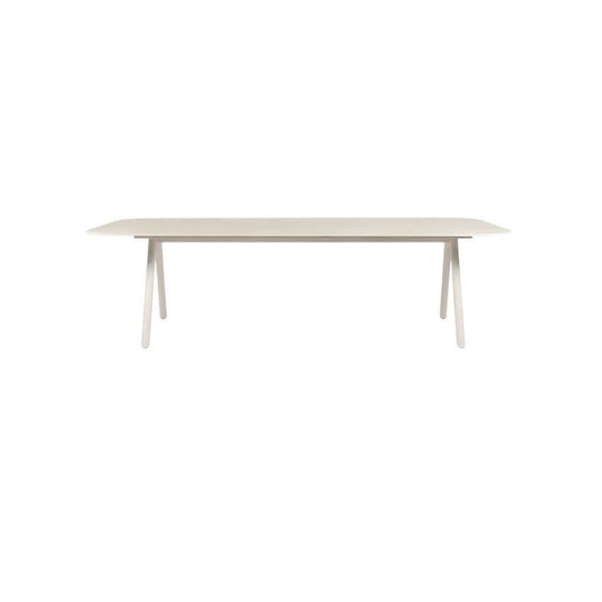 Vincent Sheppard Kodo Table repas 280x106cm Plateau Céramique Structure Dune white + Plateau Céramique Portland