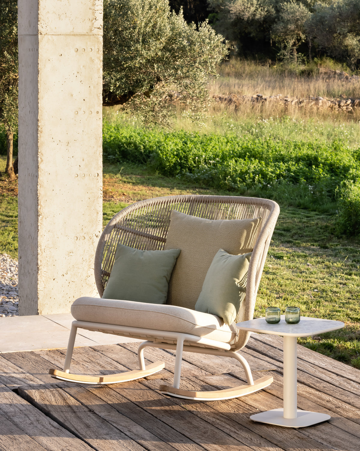 Vincent Sheppard Kodo rocking chair – Dune white, Shards