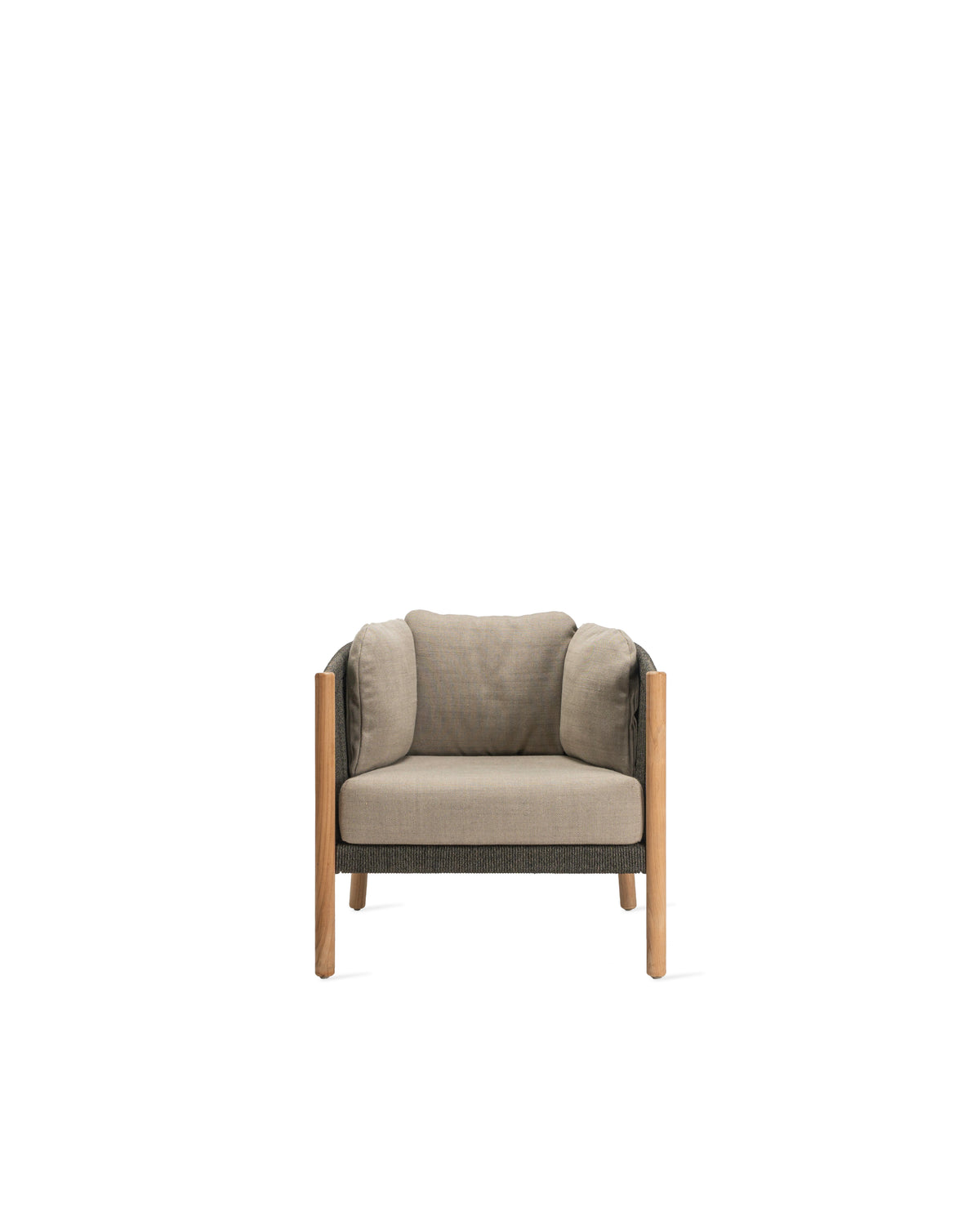 Vincent Sheppard Lento lounge chair – Anthracite, Untreated teak