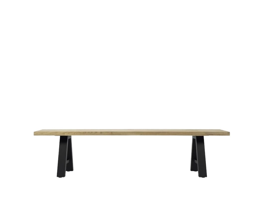 Vincent Sheppard Matteo Bench 195x40cm Teak Top BLACK (A007)