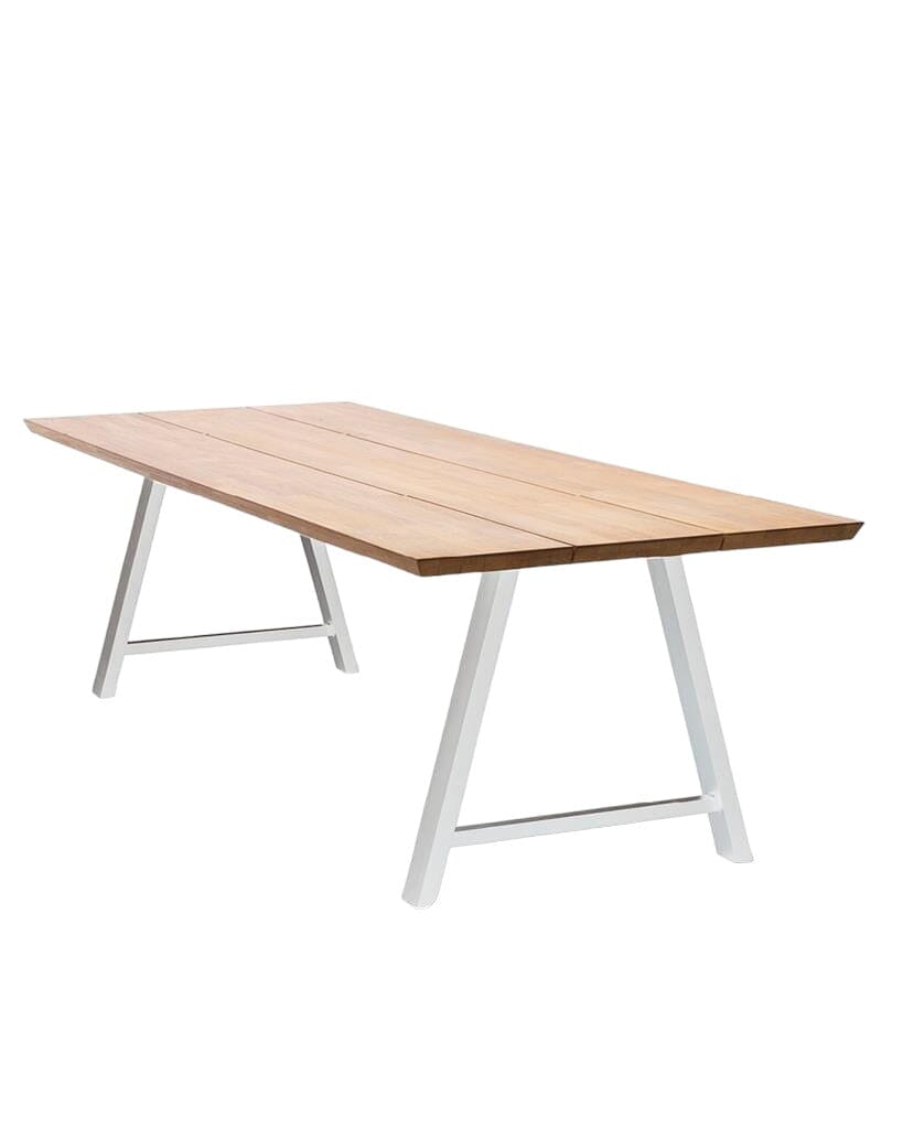 Vincent Sheppard Matteo Dining Table 215x100cm Teak Top WHITE (A008)