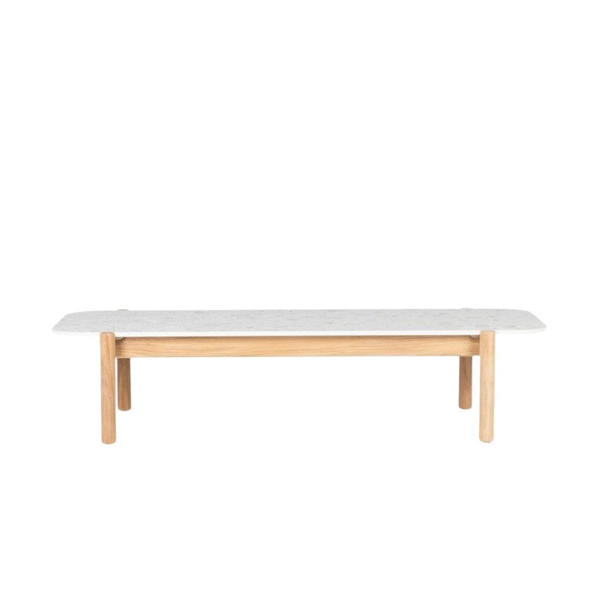 Vincent Sheppard Oda Coffee Table 129x53cm h:30cm avec plateau céramique Teck + Céramique Shards