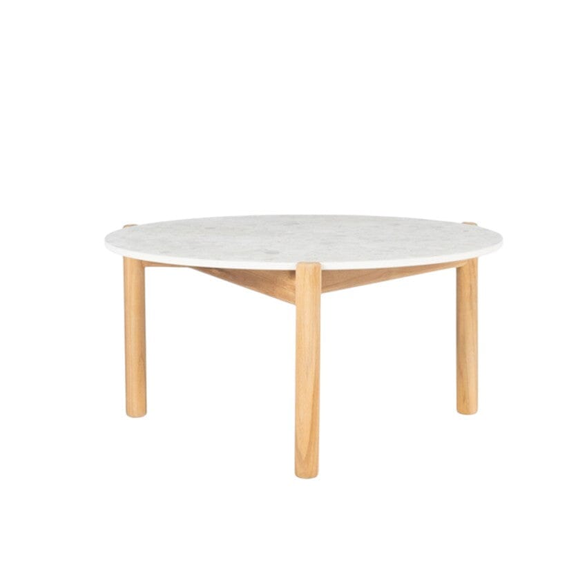 Vincent Sheppard Oda Coffee Table Ø68cm h:35cm avec plateau céramique Teck + Céramique Shards