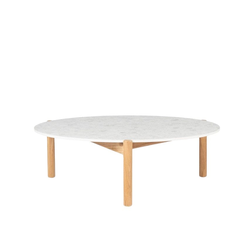 Vincent Sheppard Oda Coffee Table Ø90cm h:30cm avec plateau céramique Teck + Plateau Shards