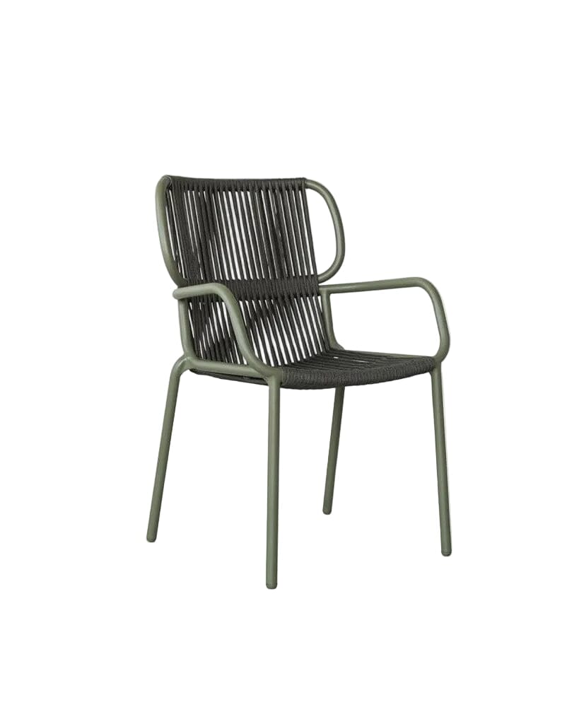 Vincent Sheppard Ribbon Fauteuil repas, coussin non inclus Moss/Dark Green