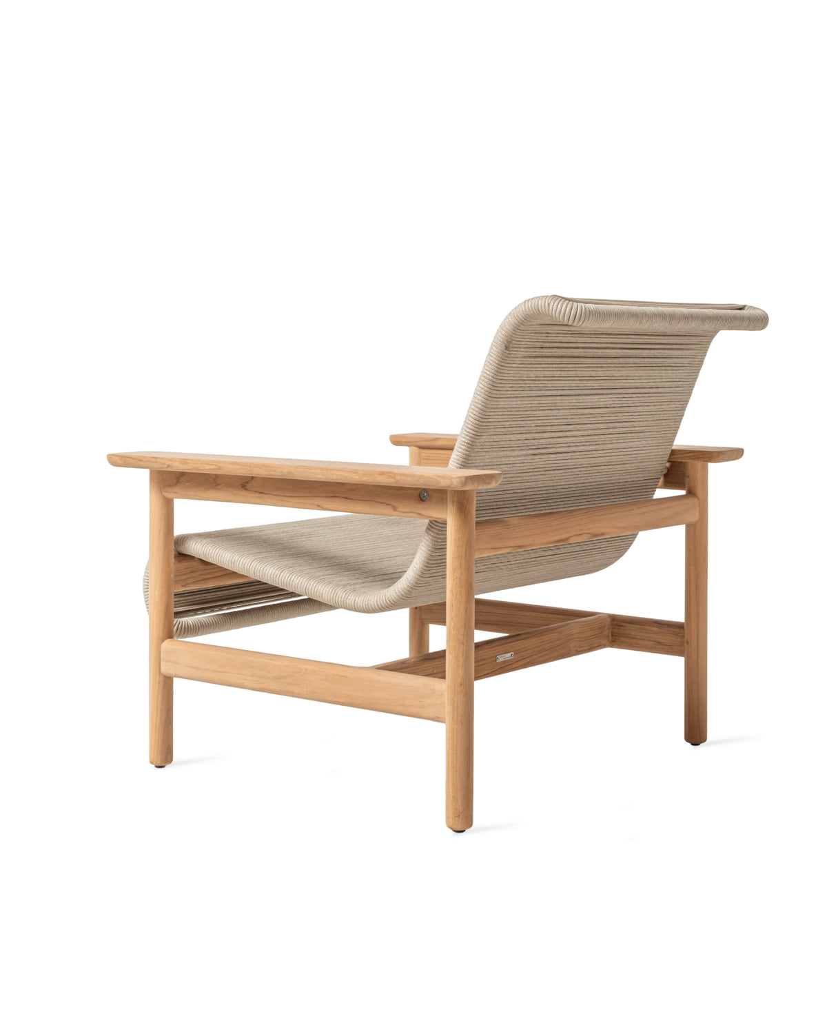 Vincent Sheppard Tomus lounge chair – Flax, Untreated teak