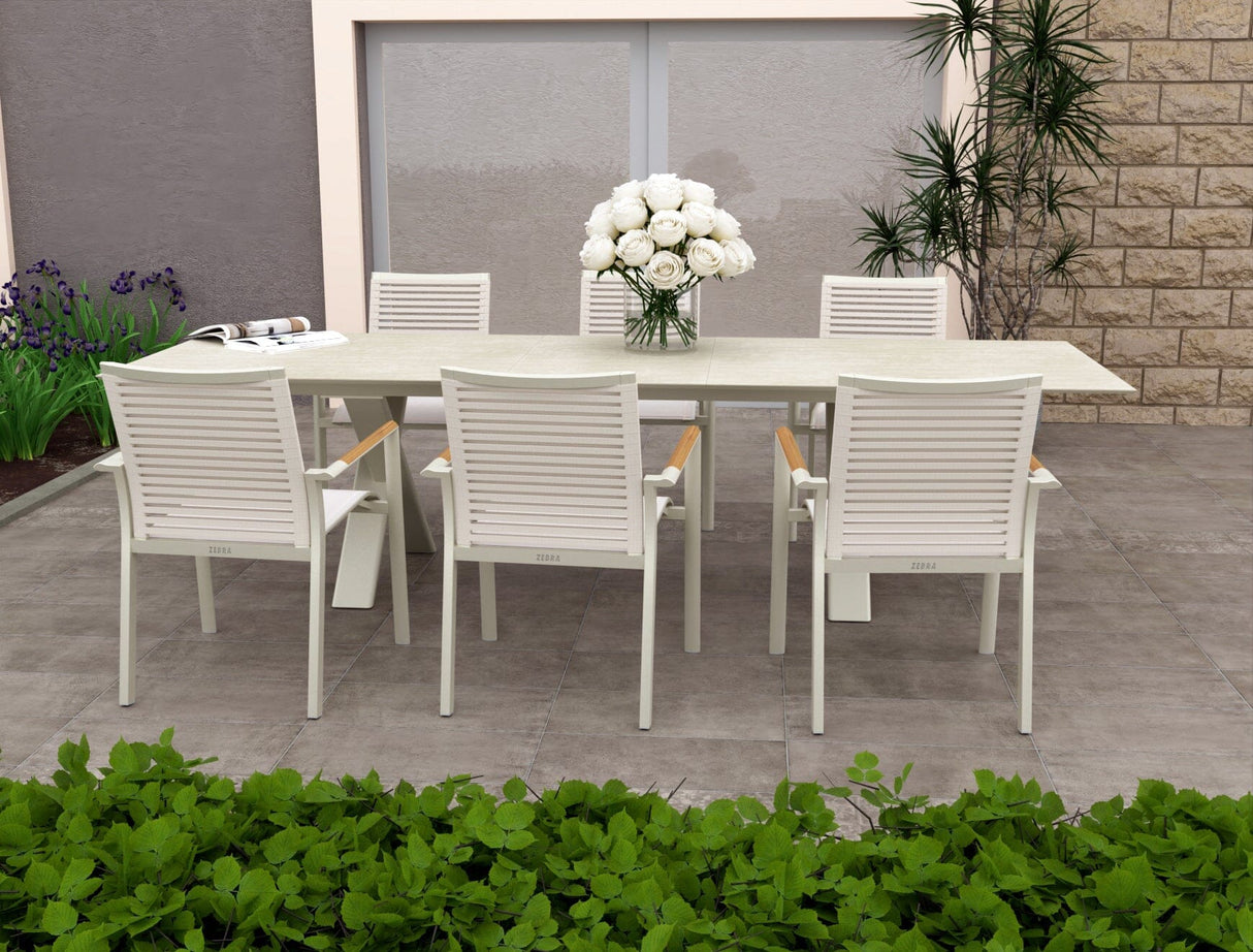 Zebra Levare Table repas céramique rallonge Synchro 240/300x100cm