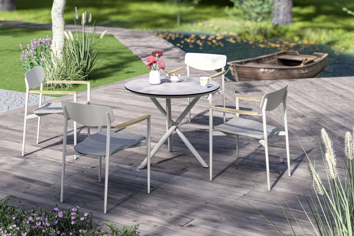 Zebra Mikado Piètement de table alu Ø 90cm pour plateaux Ø110cm