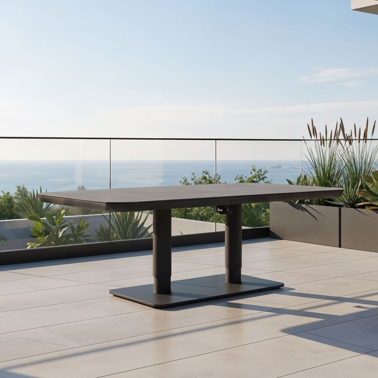 Zebra Move Table basse Lift 140x80cm palteau céramique, réglable en hauteur h:51/71cm