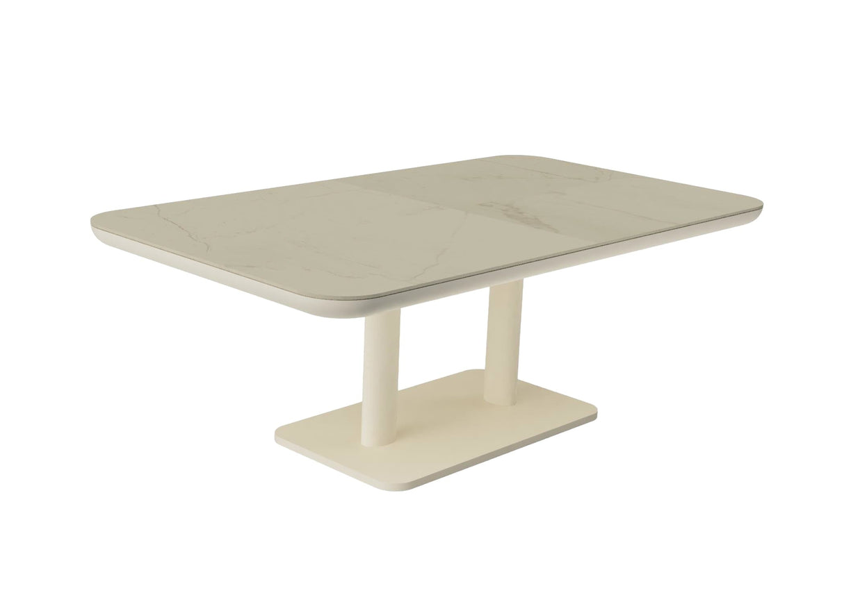 Zebra Move Table basse Lift 140x80cm palteau céramique, réglable en hauteur h:51/71cm Taupe 5156 / Dune 6046