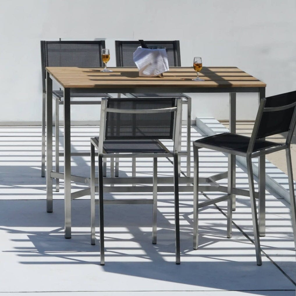 Zebra One Chaise haute de bar inox brossé