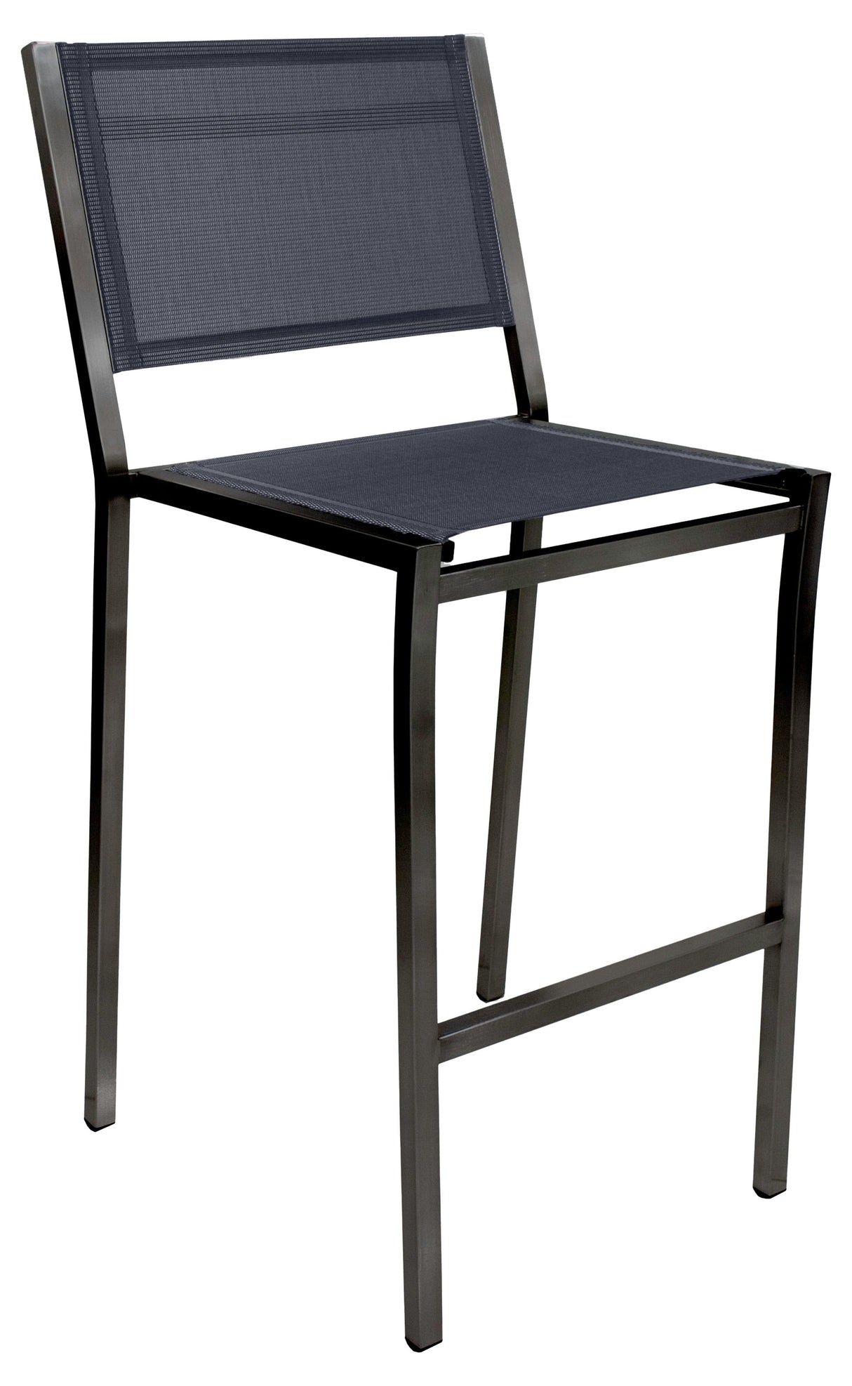 Zebra One Chaise haute de bar inox laqué graphite Carbon Grey