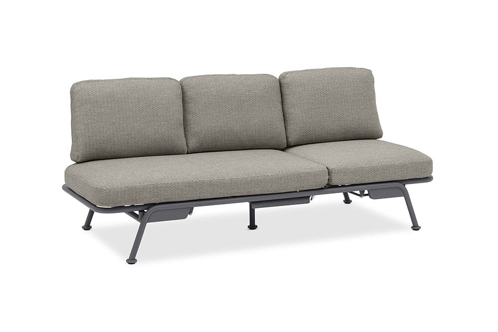 Zebra Somerset Canapé 3 places / Chaise longue avec coussins Anthracite - Fontelina Grey