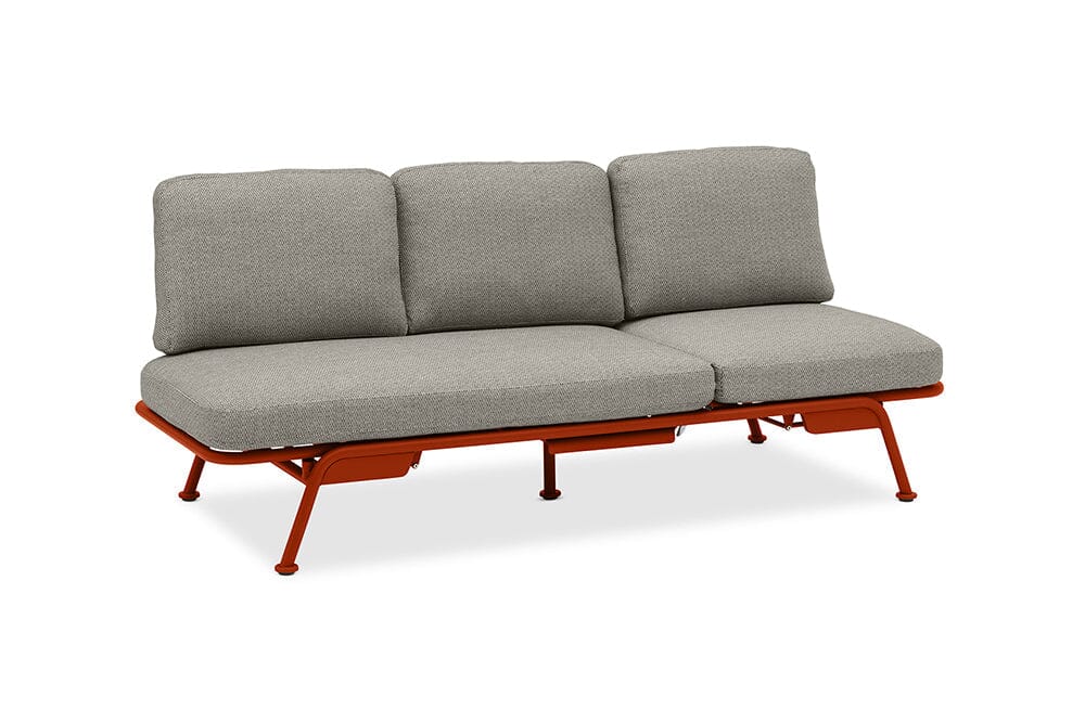 Zebra Somerset Canapé 3 places / Chaise longue avec coussins Terracotta - Fontelina Grey